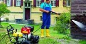 Аппараты высокого давления Karcher, без подогрева воды, с двигателями внутреннего сгорания не требуют подключения к электросети